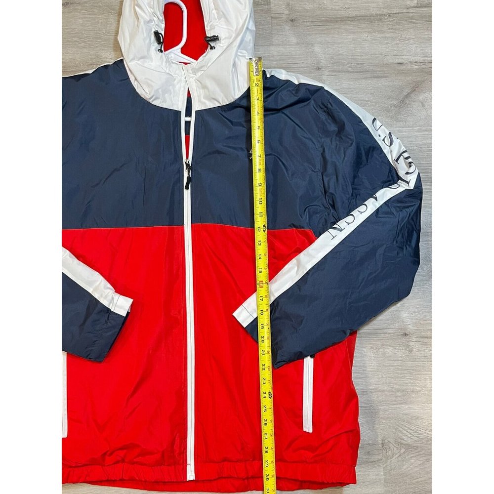 U.S. Polo Assn. Mens Classic Navy Color Block Polar Fleece Jacket 2XL - Picture 2 of 7